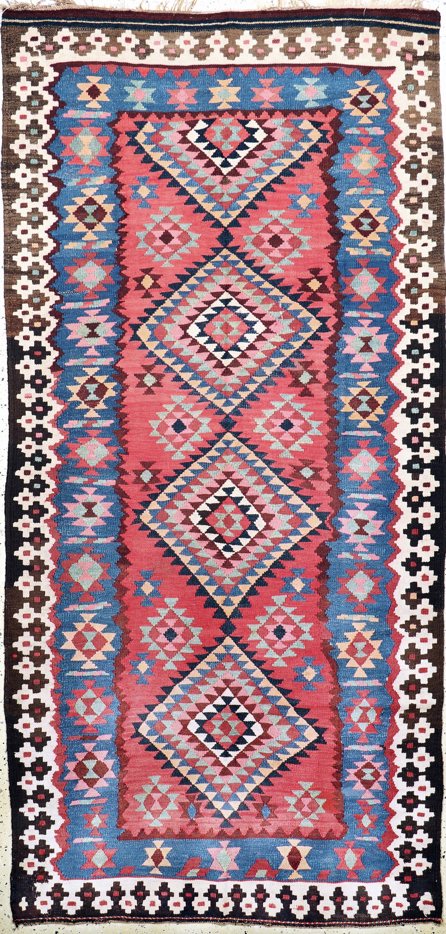 Bachtiar Kelim, Persien, Mitte 20.Jhd, Wolle auf Wolle, ca. 295 x 144 cm, EHZ: 2