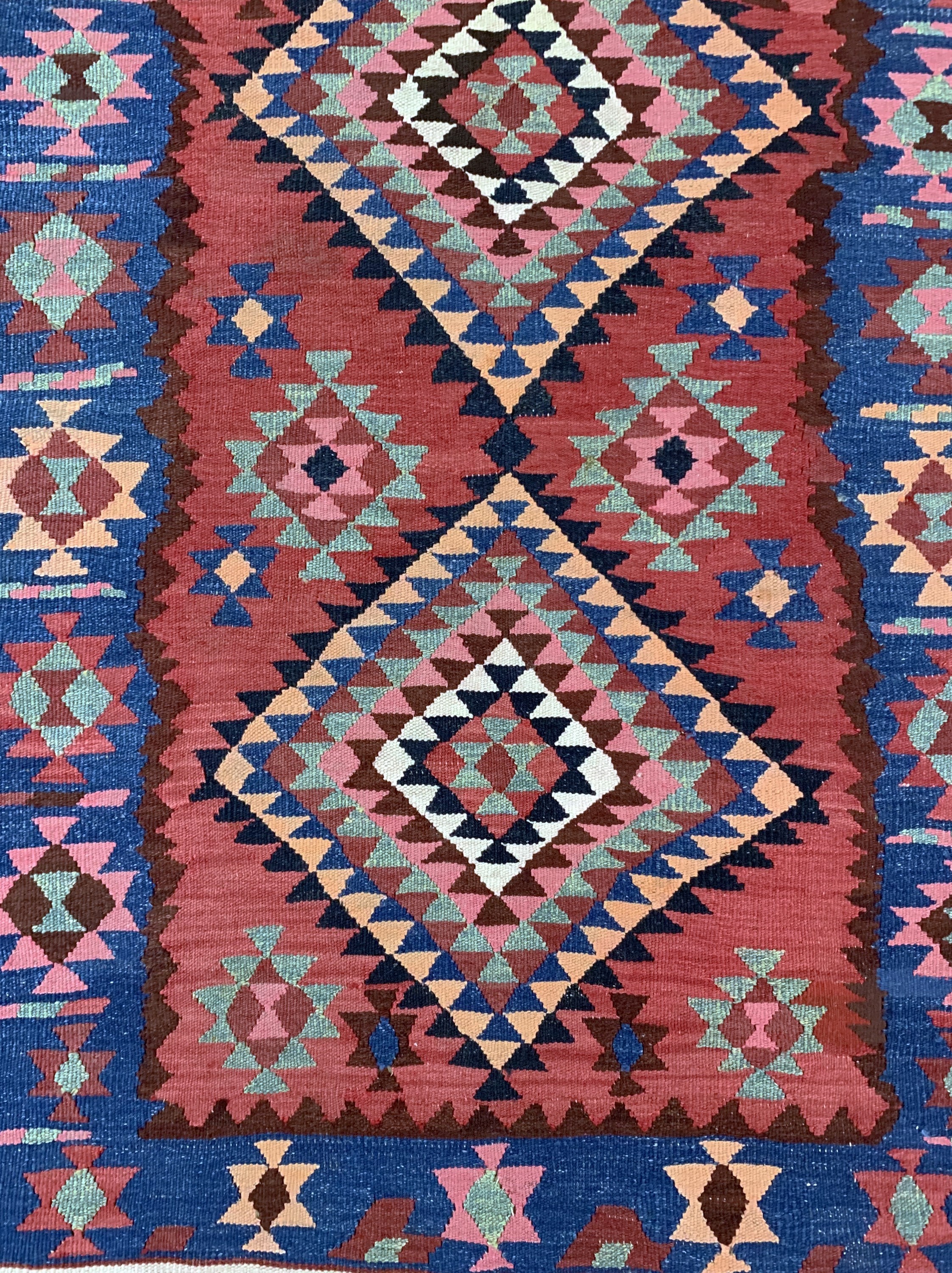 Detail d: Bachtiar Kelim, Persien, Mitte 20.Jhd, Wolle auf Wolle, ca. 295 x 144 cm, EHZ: 2