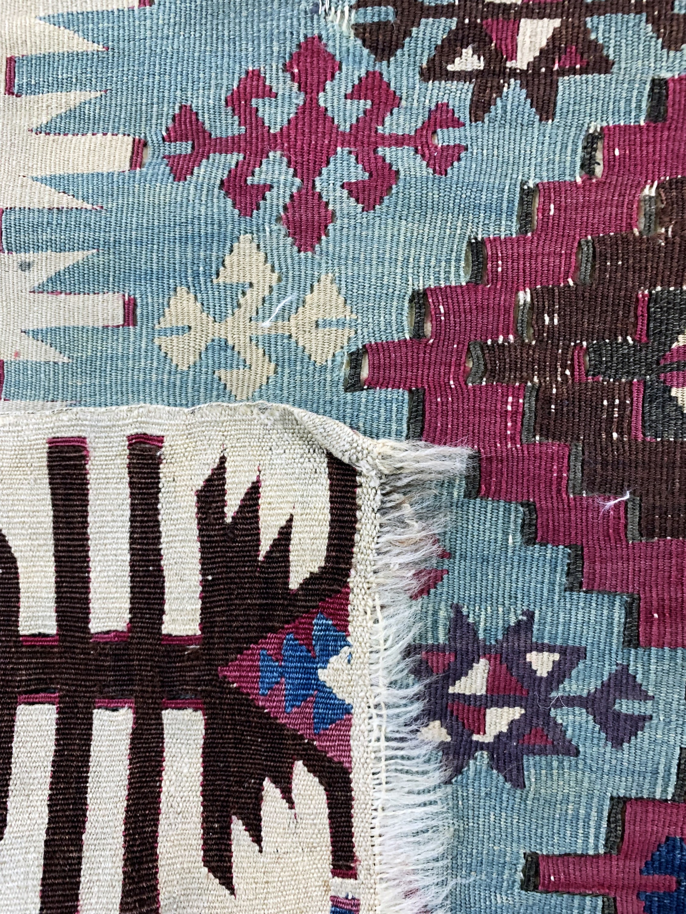 Detail d: Konya Kelim(1 Bahn), Türkei, 19.Jhd, Wolle auf Wolle, ca. 400 x 82 cm, EHZ: 3-4