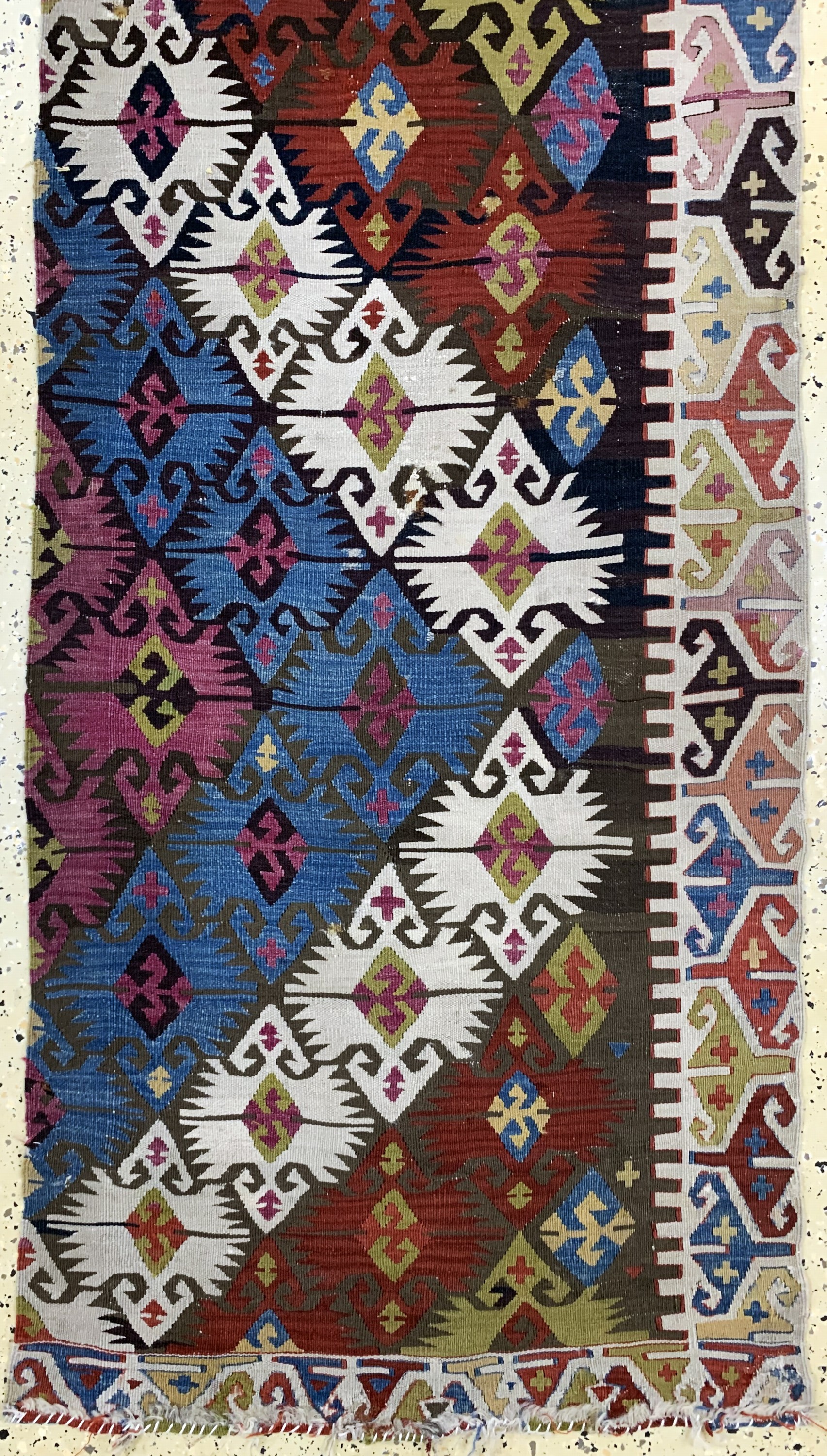 Detail d: Konya Kelim(1 Bahn), Türkei, 19.Jhd, Wolle auf Wolle, ca. 460 x 80 cm, EHZ: 3