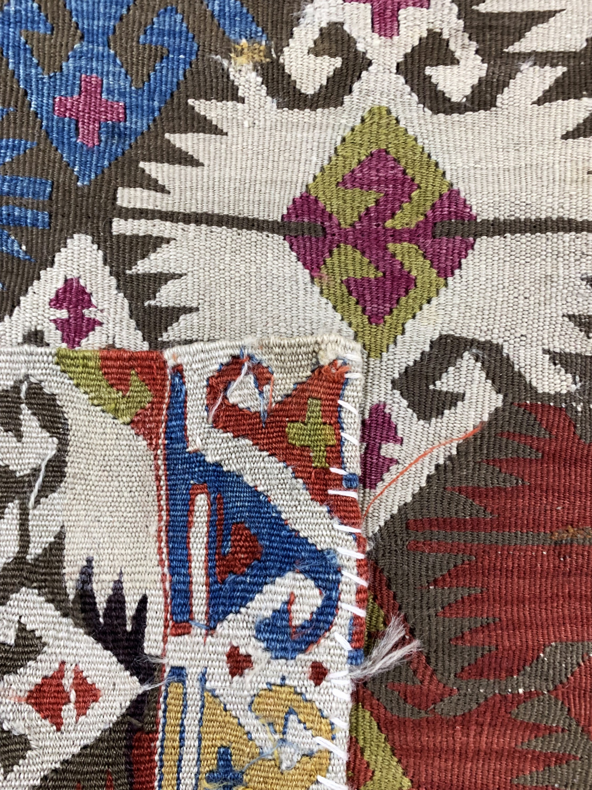Detail e: Konya Kelim(1 Bahn), Türkei, 19.Jhd, Wolle auf Wolle, ca. 460 x 80 cm, EHZ: 3