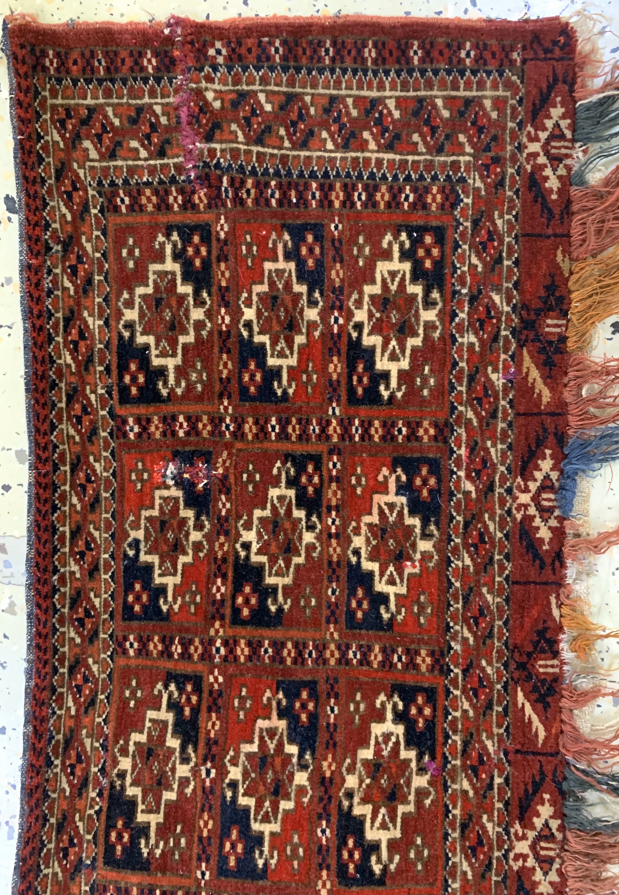 Detail a: Konvolut 3 Torba antik, Turkmenistan, 19.Jhd, Wolle auf Wolle, ca. 90 x 35 cm, EHZ: 3-4