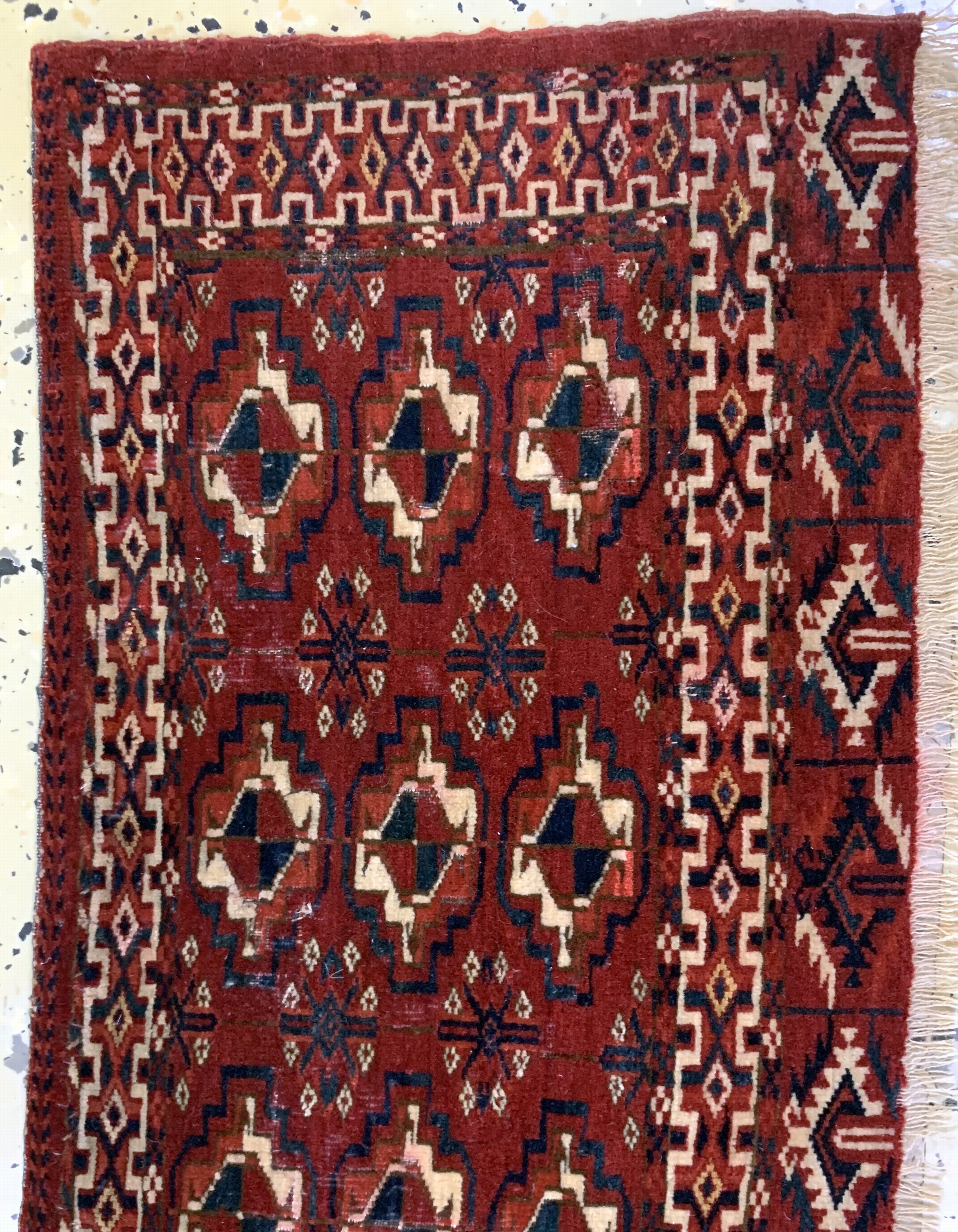 Detail d: Konvolut 3 Torba antik, Turkmenistan, 19.Jhd, Wolle auf Wolle, ca. 90 x 35 cm, EHZ: 3-4