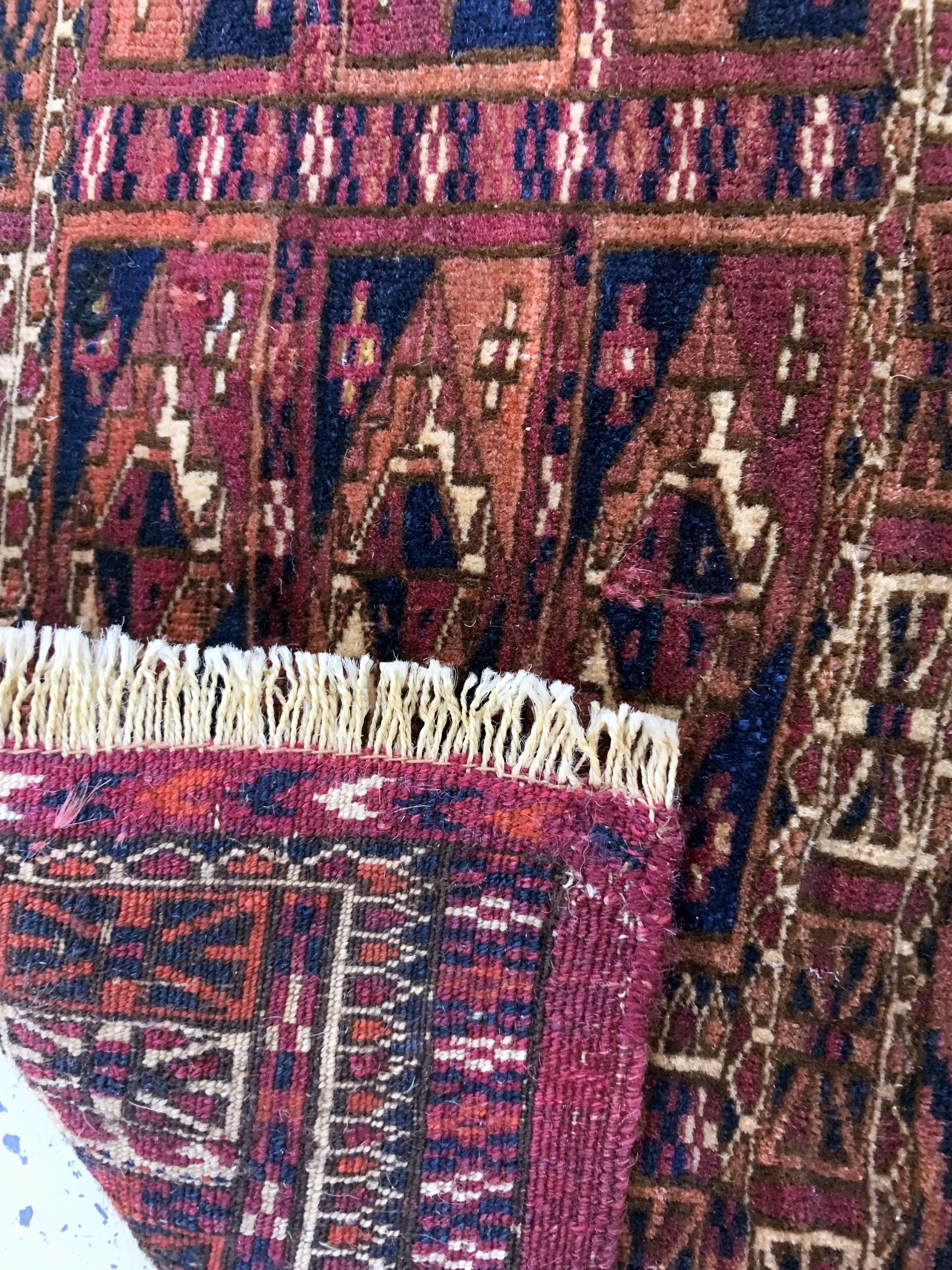 Detail i: Konvolut 3 Torba antik, Turkmenistan, 19.Jhd, Wolle auf Wolle, ca. 90 x 35 cm, EHZ: 3-4