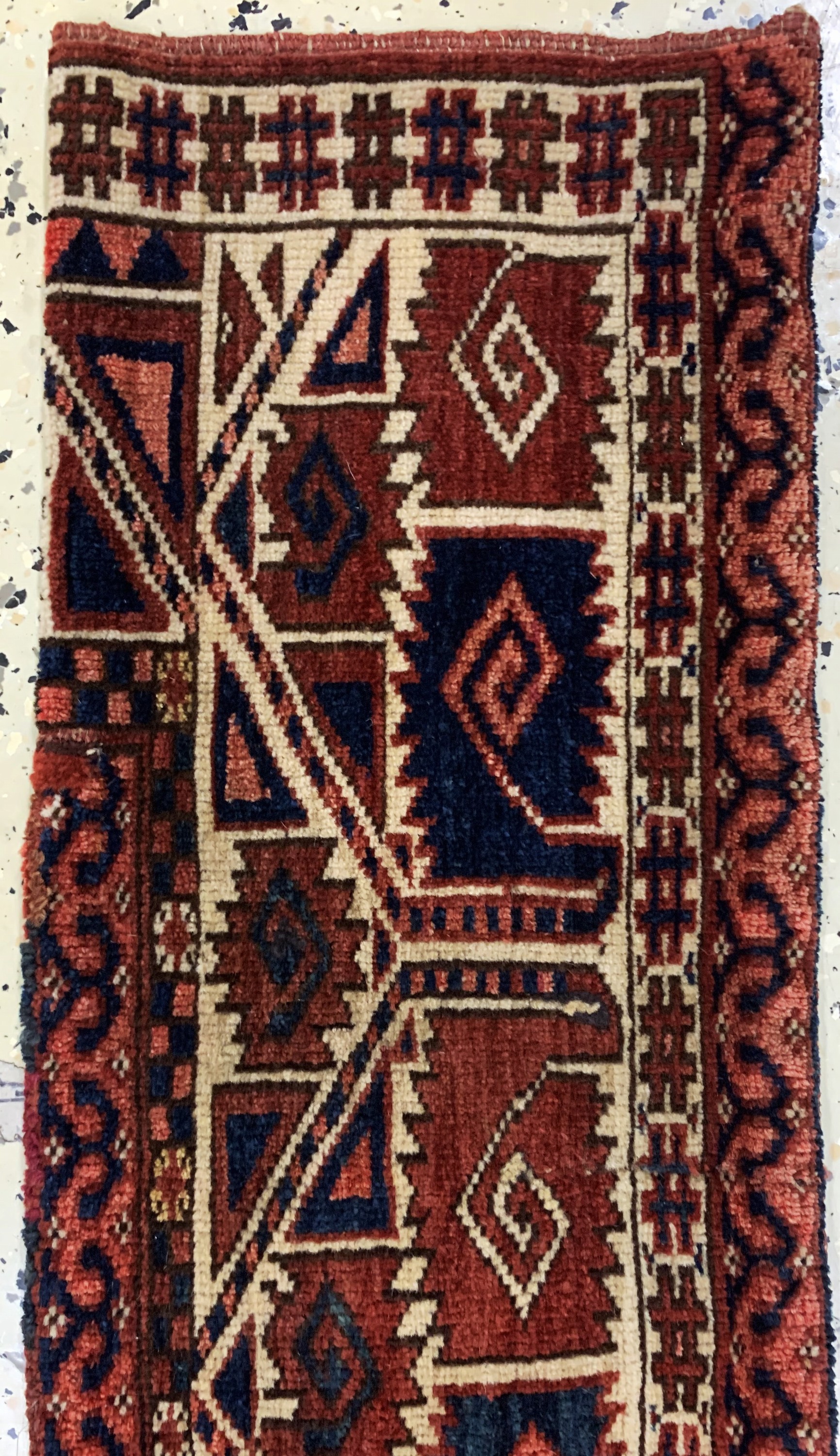 Detail d: Konvolut 3 Torba antik, Turkmenistan, 19.Jhd, Wolle auf Wolle, ca. 115 x 30 cm, EHZ:3-4