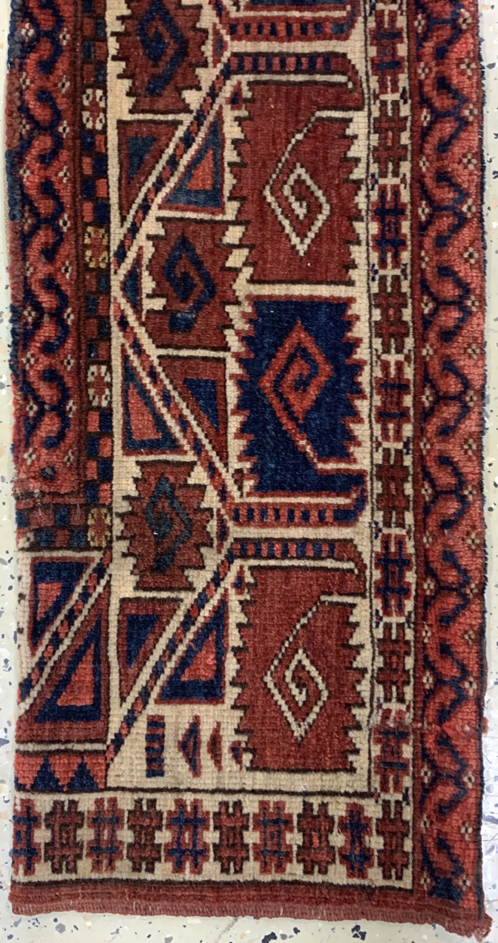 Detail e: Konvolut 3 Torba antik, Turkmenistan, 19.Jhd, Wolle auf Wolle, ca. 115 x 30 cm, EHZ:3-4