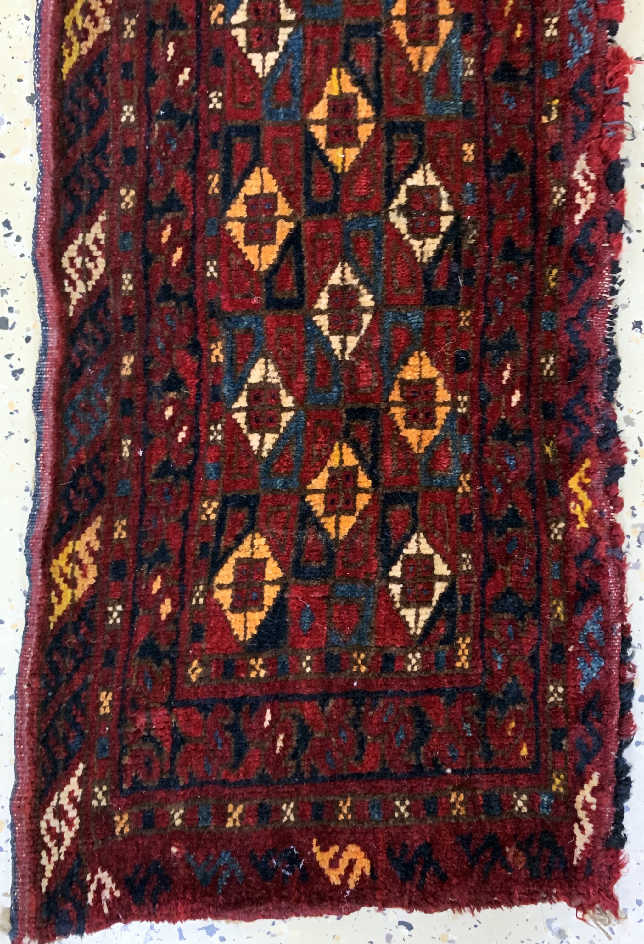 Detail h: Konvolut 3 Torba antik, Turkmenistan, 19.Jhd, Wolle auf Wolle, ca. 115 x 30 cm, EHZ:3-4