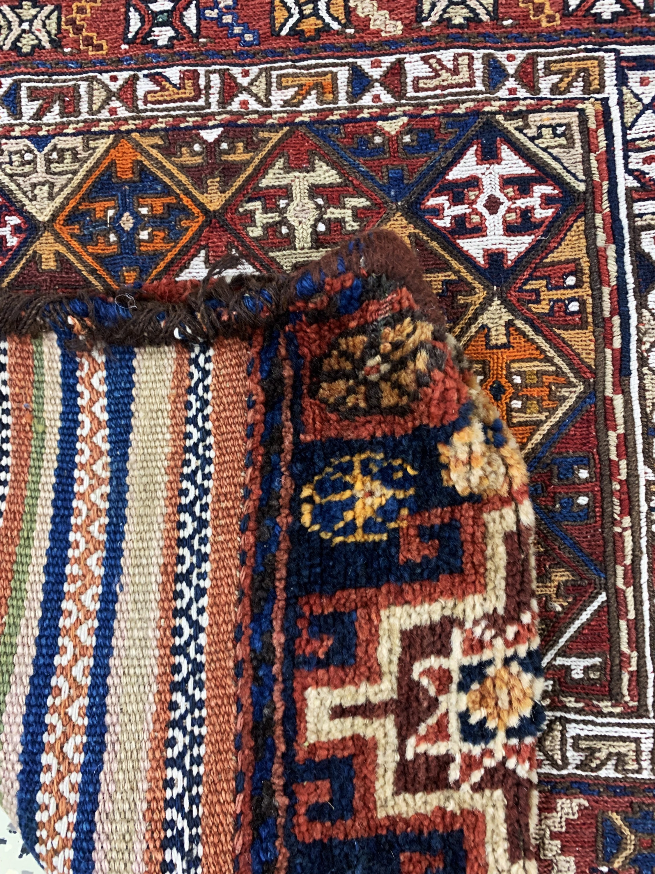 Detail d: Afschar"Doppelttasche", Persien, Anfang 20.Jhd, Wolle auf Wolle, ca. 143 x 75 cm, EHZ:2