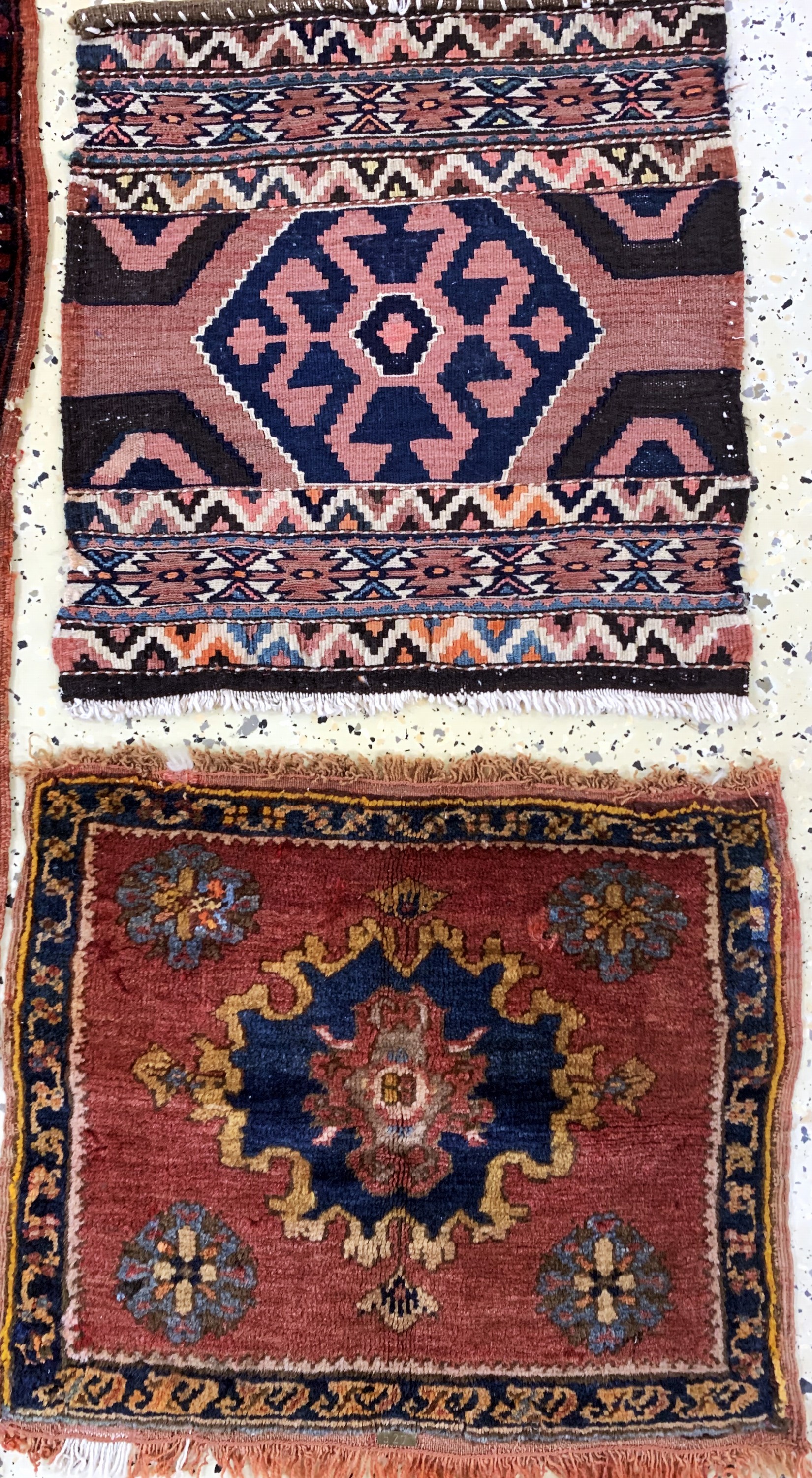 Detail e: Konvolut 8 Taschenfronten, Persien & Türkei, Anfang 20.Jhd, Wolle auf Wolle, ca. 100 x 44 cm, EHZ: 2-3
