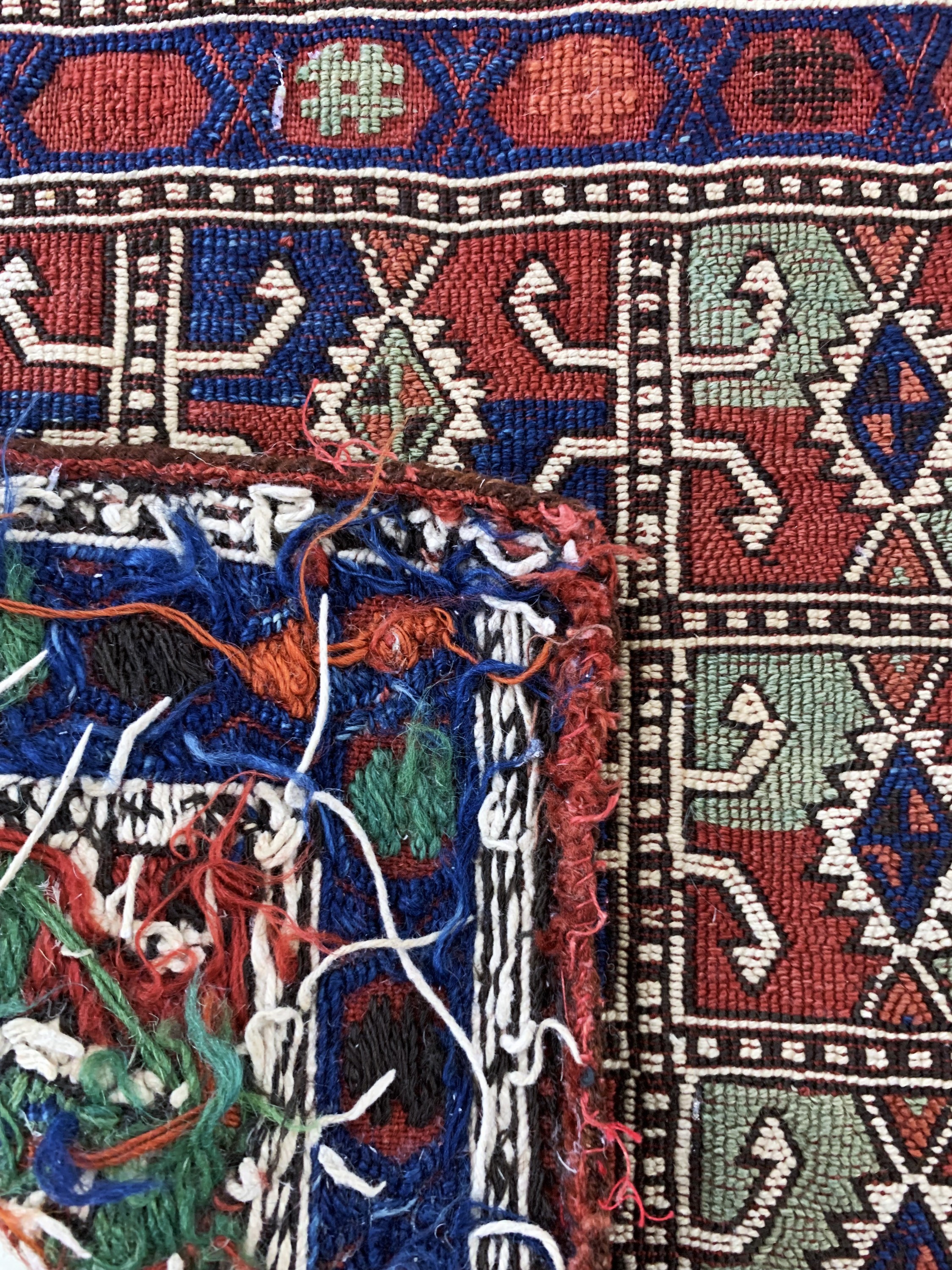 Detail j: Konvolut 8 Taschenfronten, Persien & Türkei, Anfang 20.Jhd, Wolle auf Wolle, ca. 100 x 44 cm, EHZ: 2-3