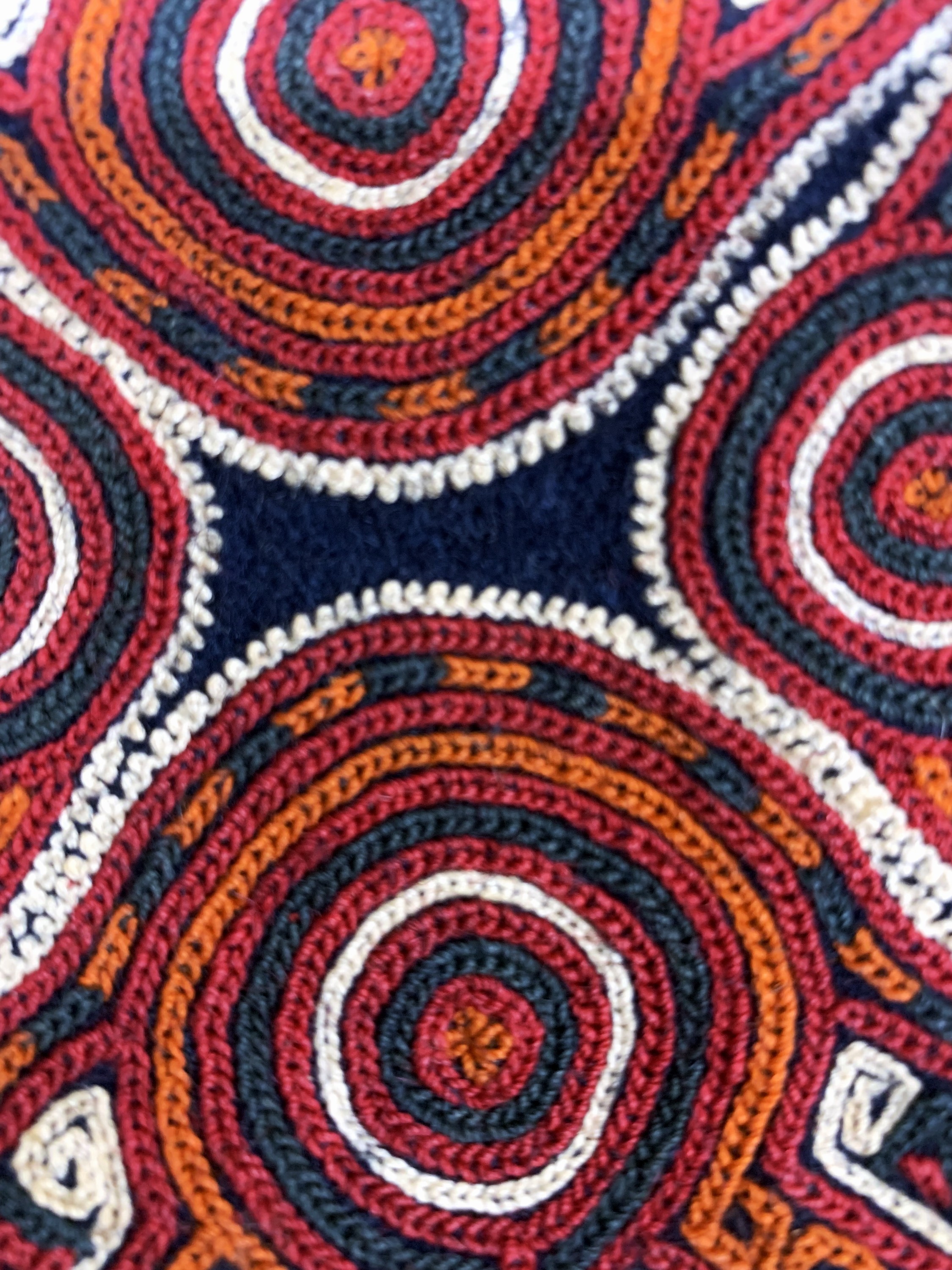 Detail g: Konvolut 4 Stickereien (Armstulpen), Uzbekistan, Anfang 20.Jhd, Wolle auf Wolle, ca. 38 x 36cm, EHZ: 2