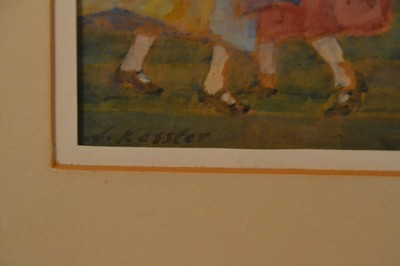 26916100c - Adolf Kessler, 1890 Godramstein-1974, Tanzende Paare, wohl auf einer Winzerhochzeit, ...