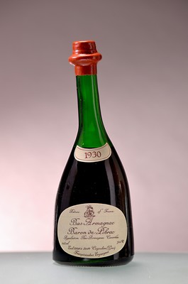 Image 26916182 - Eine Flasche Bas Armagnac 1930, Baron de Librac, 40% Vol., 70cm, orig. verkorkt und ...