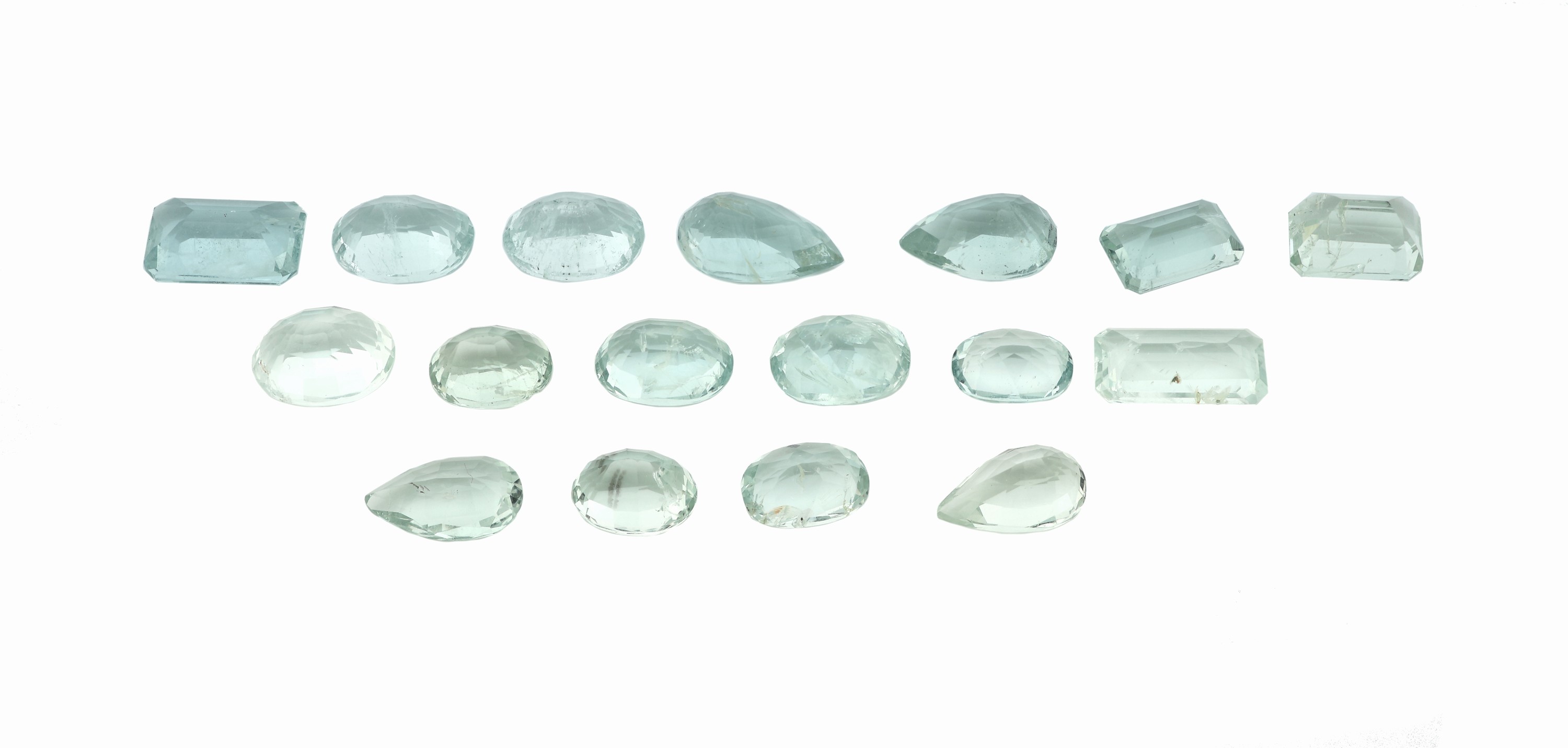 Detail a: Lot lose facett. Aquamarine zus. 20.51 ct, in versch. Schliffformen und Farbnuancen