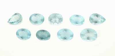 Image 26916325 - Lot lose facett. Aquamarine zus. 21.66 ct, in versch. Schliffformen und Farbnuancen ...