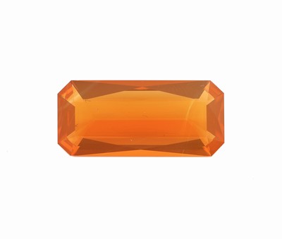 Image Loser facett. Feueropal-Baguette, 6.19 ct, 2 x 1 x 0.5 cm Schätzpreis: 480, - EUR