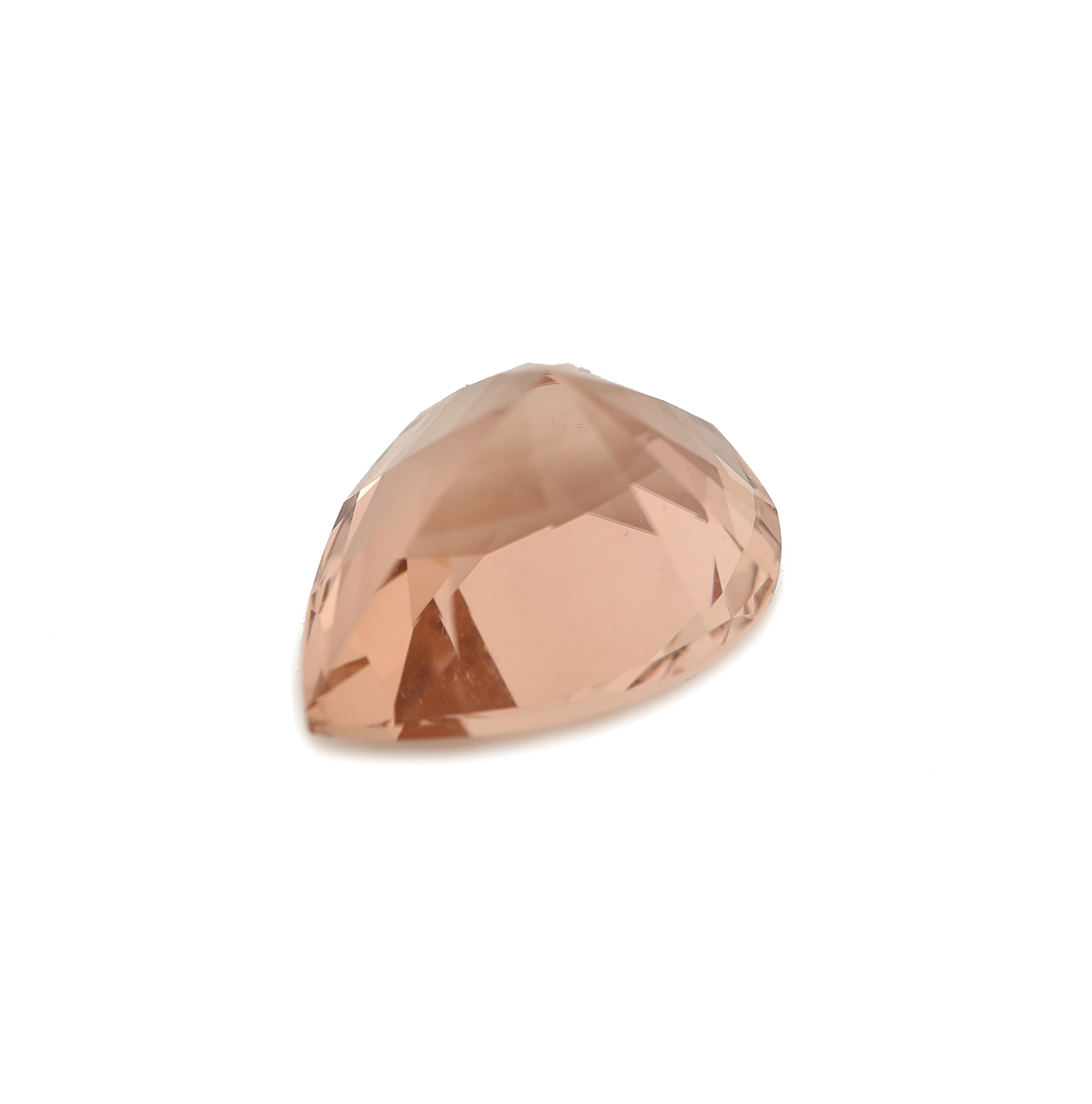 Detail b: Loser facett. Turmalin, 4.07 ct, Tropfen im Scherenschliff, morganitfarben