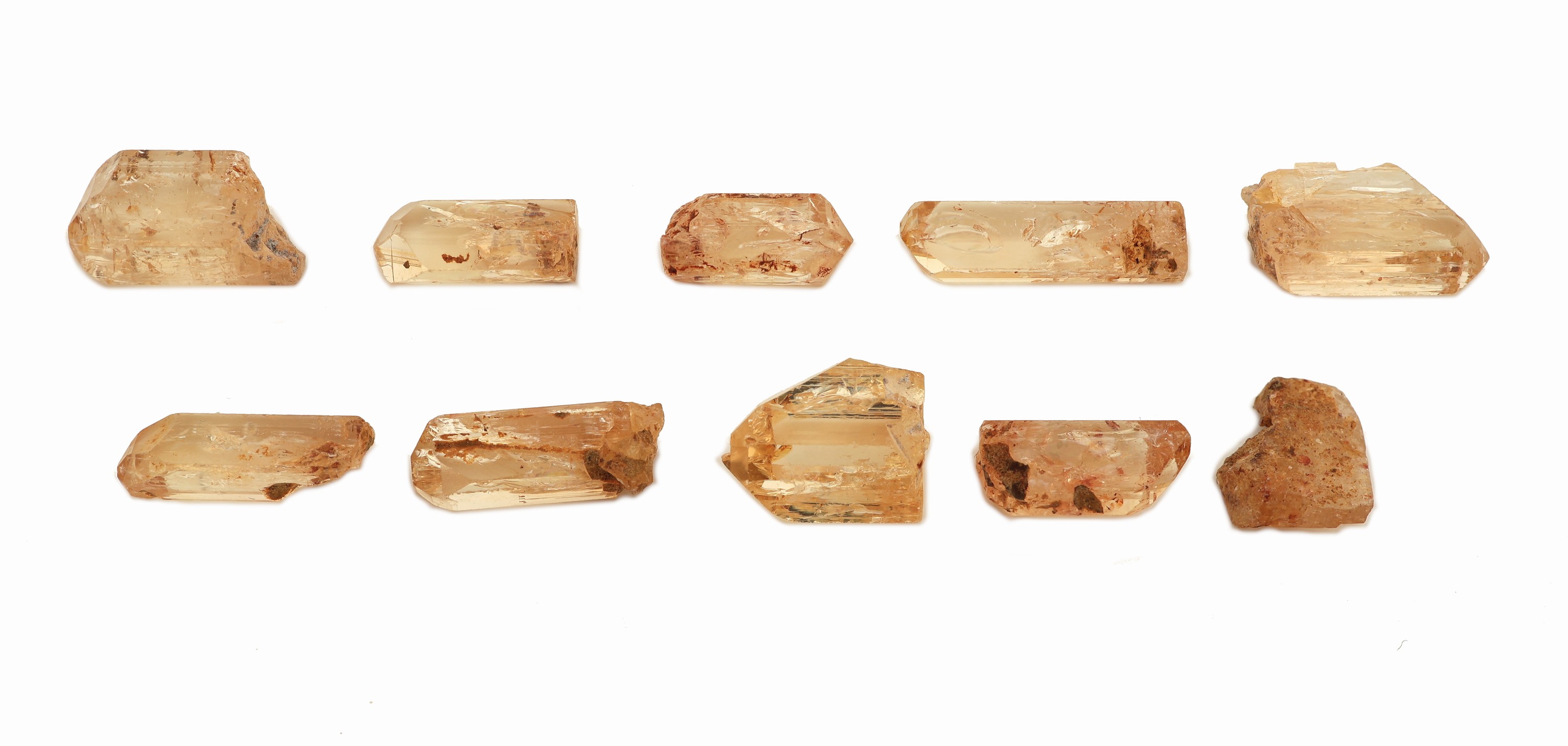 Detail a: Lot lose facett. Imperial Topase, zus. 72.62 ct, z.T. Rohsteine