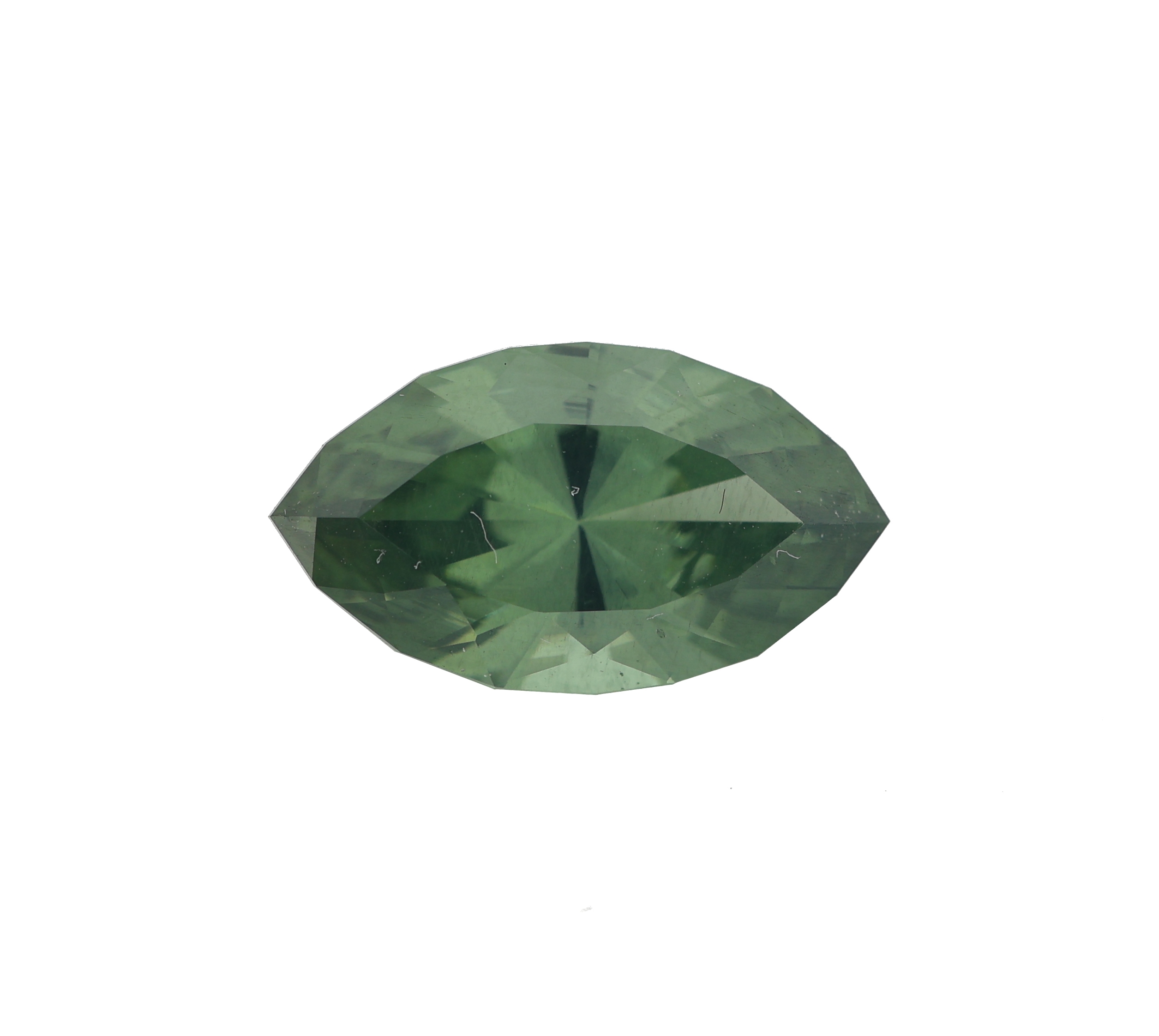 Loser facett. Zirkon-Navette, 2.60 ct, grün