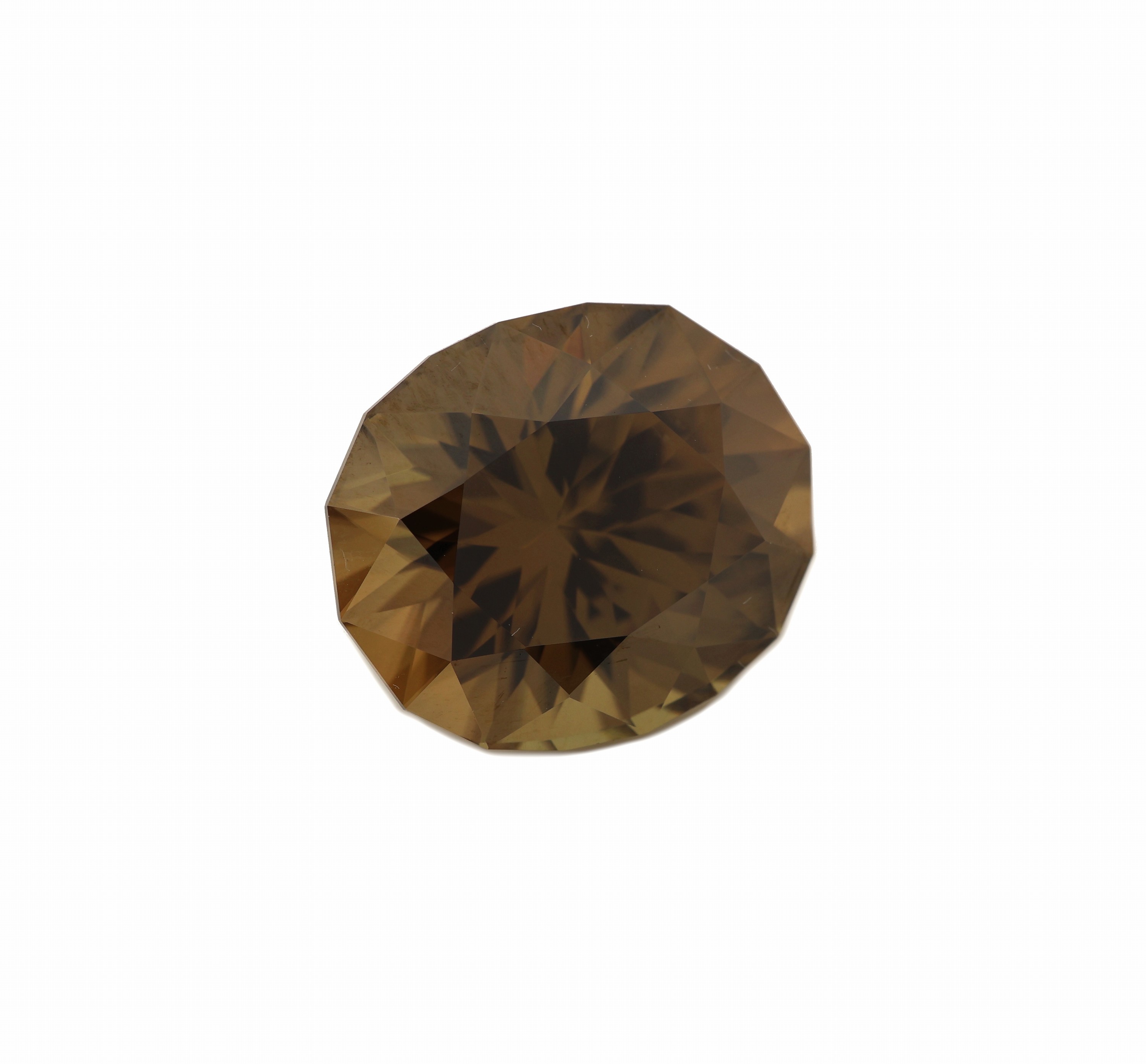 Detail a: Loser ovalfacett. Zirkon, 18.40 ct, im Scherenschliff, orange/braun