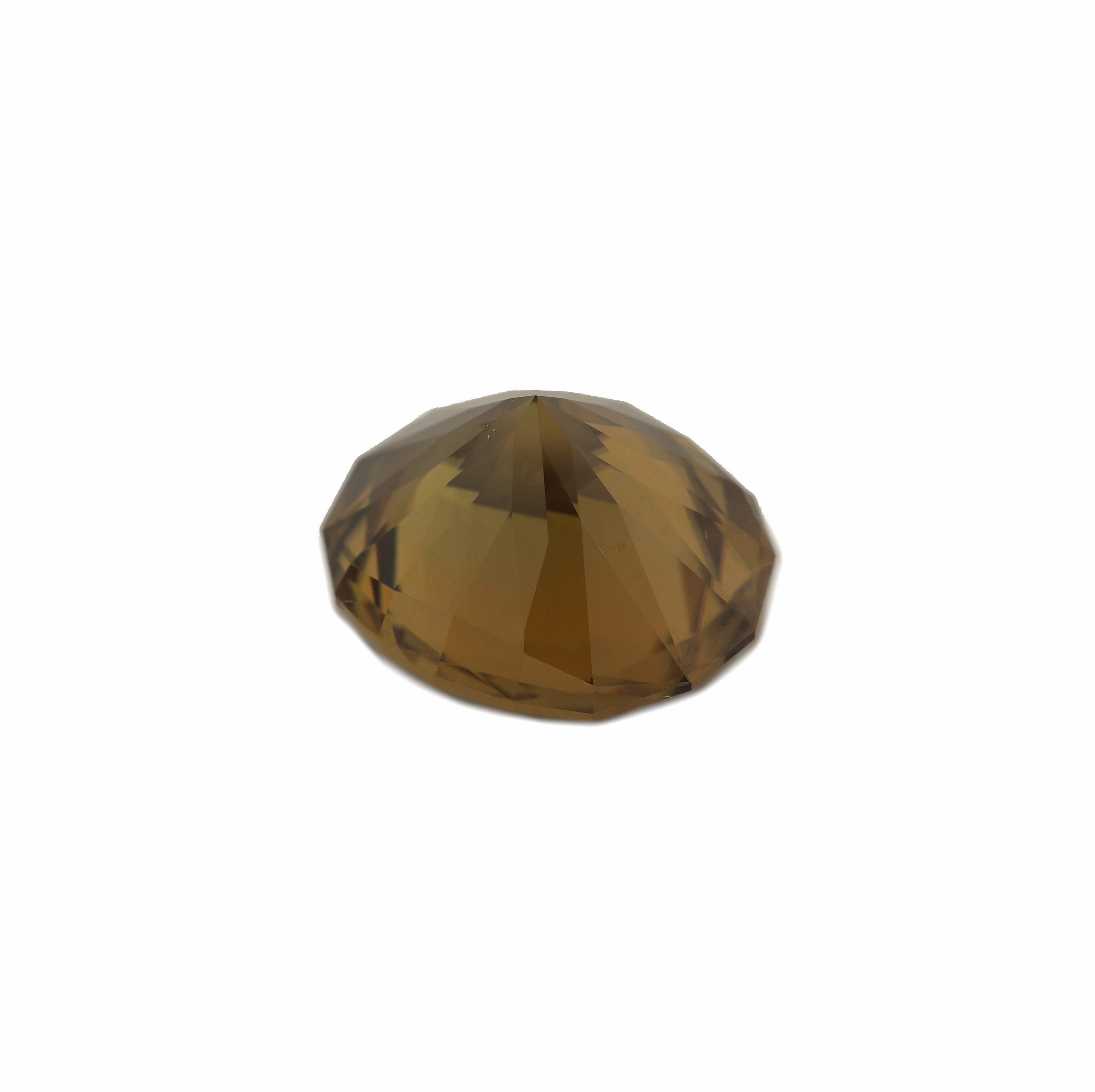 Detail c: Loser ovalfacett. Zirkon, 18.40 ct, im Scherenschliff, orange/braun