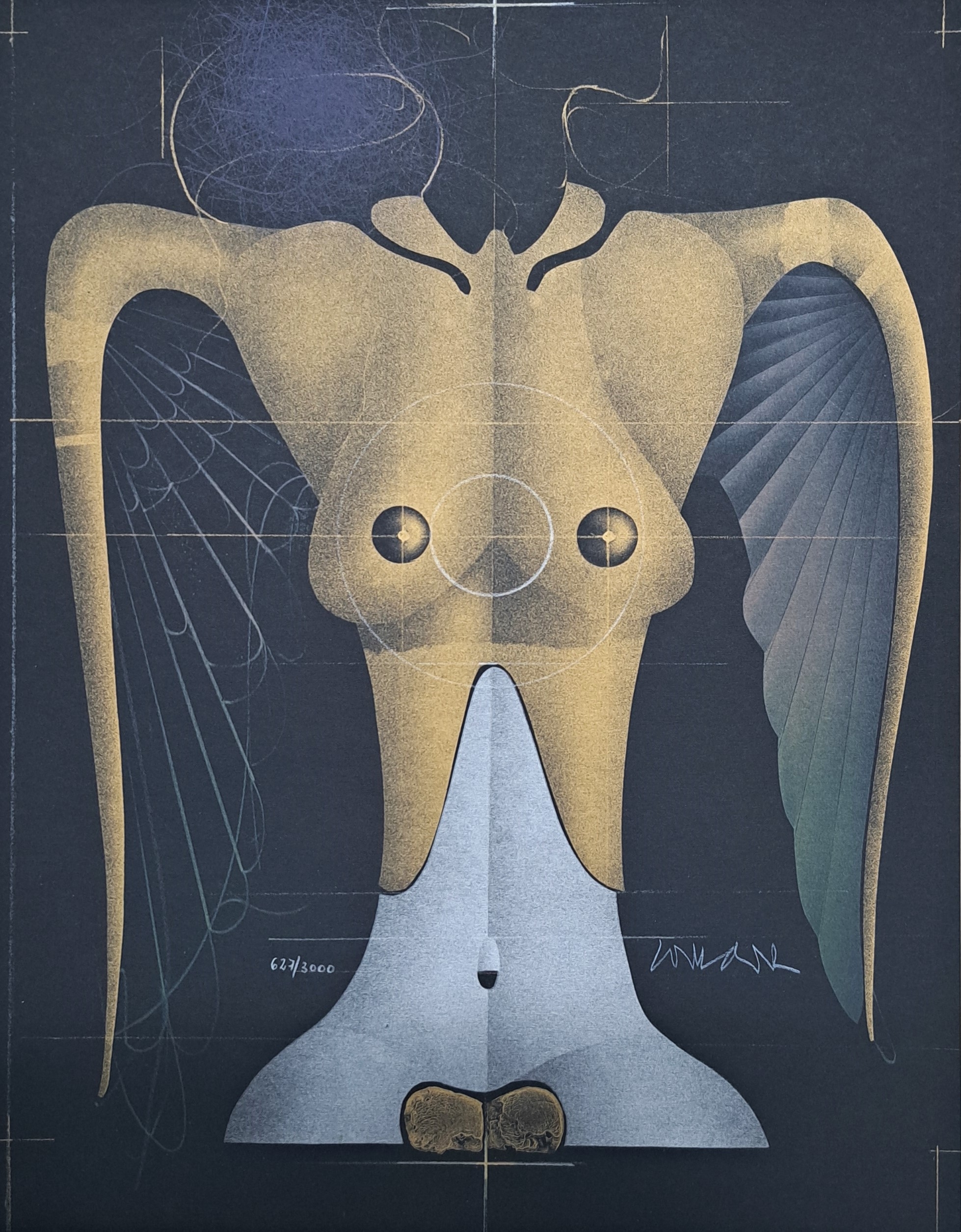 Detail a: Paul Wunderlich, 1927-2010, Mappe "Femmes" mit 3 Farblithographien: Torso, Mit dem Gesicht zur Wand und Die geflügelte Nike, alle ...