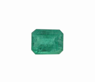 Image Loser facett. Smaragd, 2.74 ct, im Octagon Schliff, 8.40 x 6.59 x 5.98 mm, Anzeichen ...