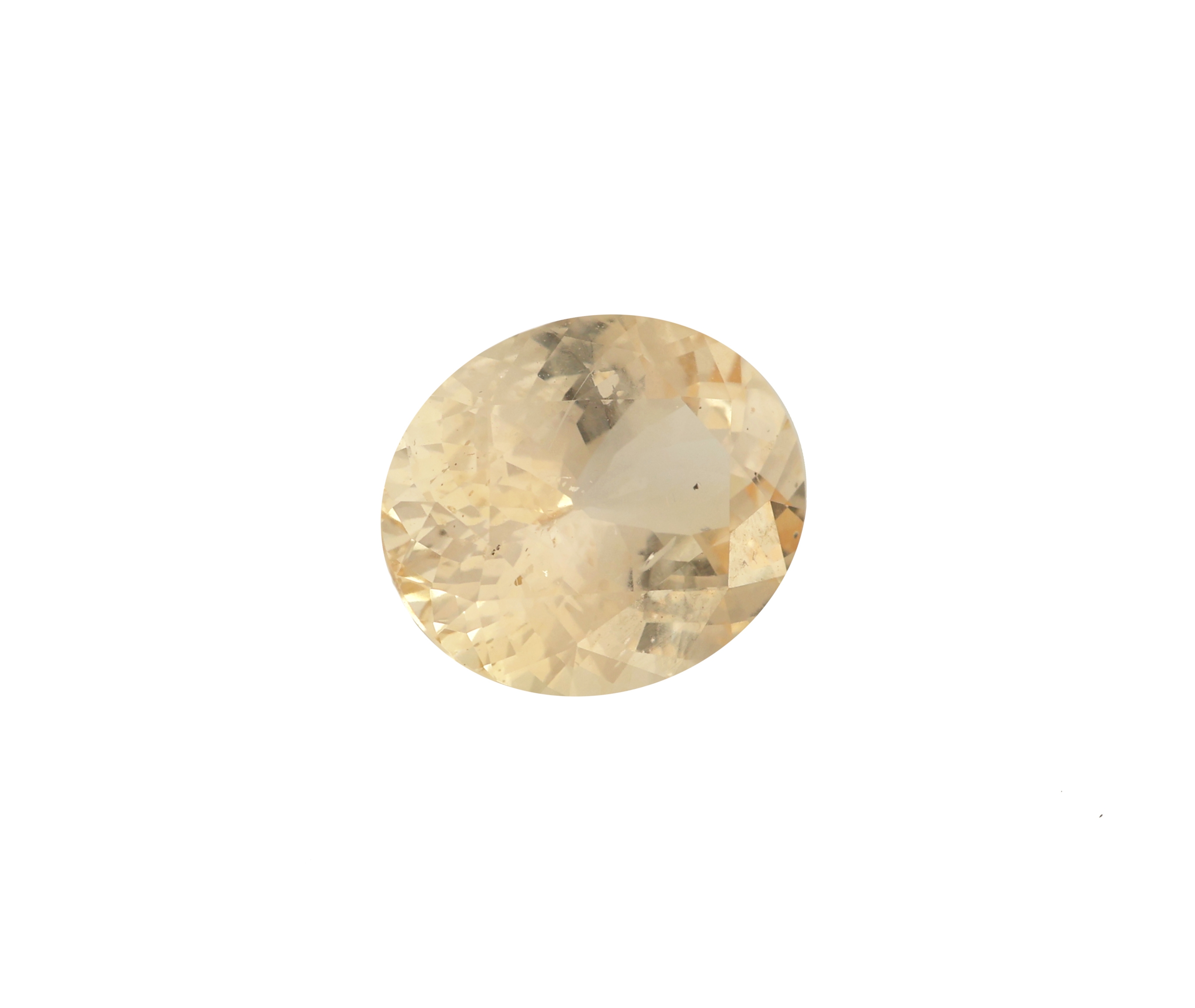 Detail a: Loser ovalfacett. gelber Saphir, 4.73 ct, 11.36 x 9.40 x 5.62 mm, mit Expertise