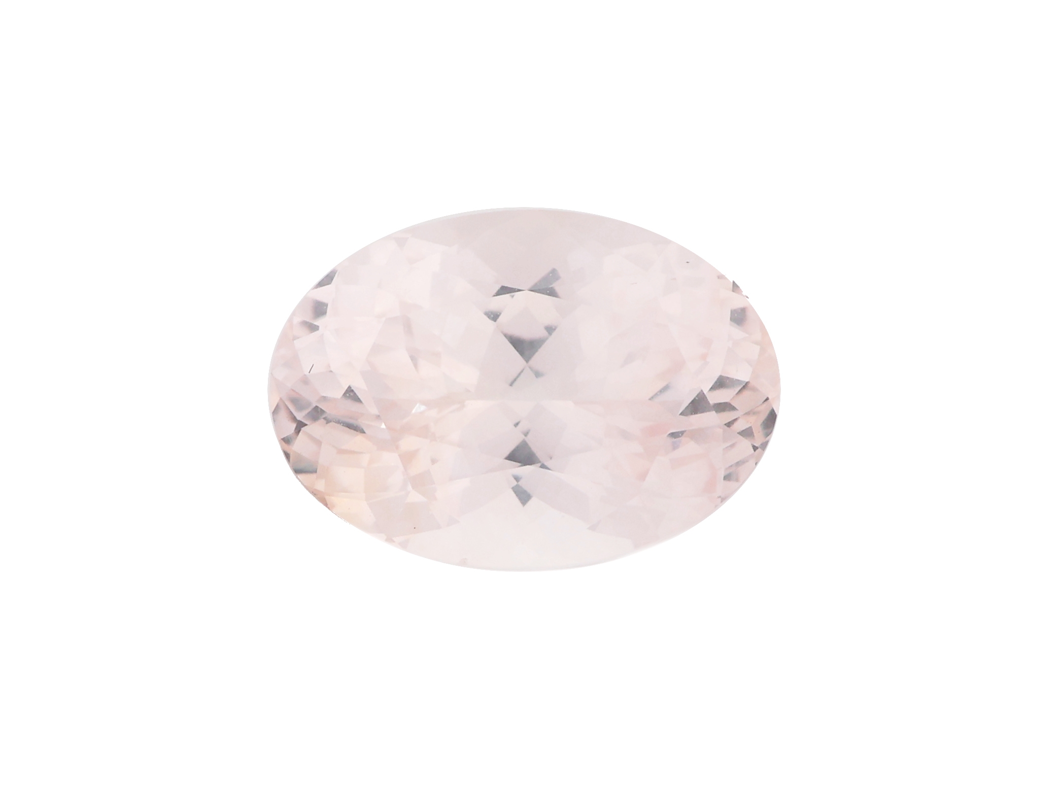 Detail e: Loser ovalfacett. Pink Saphir, 3.407 ct, 10.57 x 7.51 x 5.36 mm, natural sapphire, light Pink, mit Bellerophon Expertise