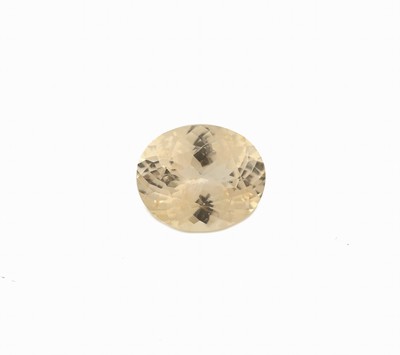 Image Loser ovalfacett. gelber Saphir, 4.73 ct, 11.36 x 9.40 x 5.62 mm, mit Expertise ...