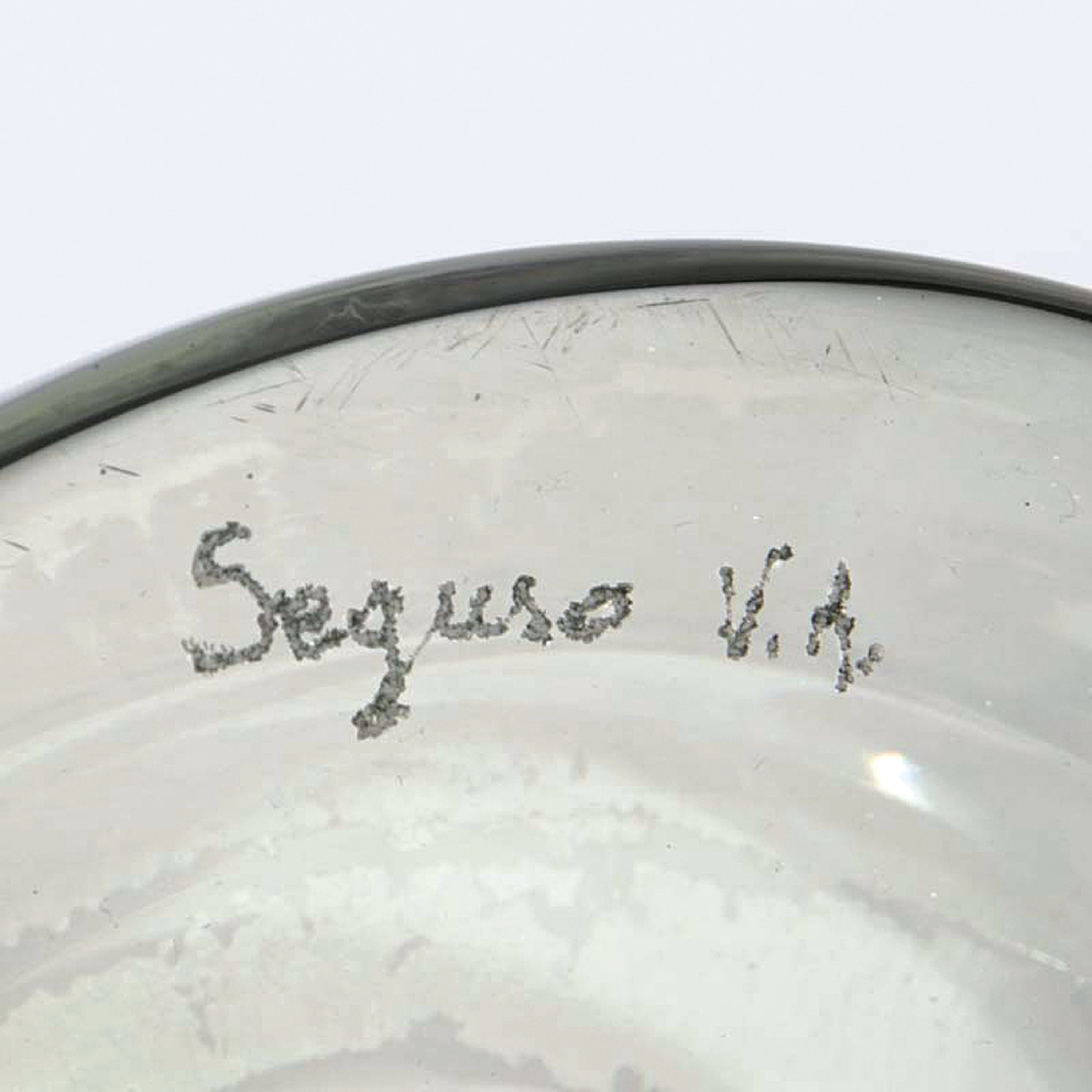 Detail k: 2 Glasskulpturen, Ermanno Nason für Cenedese und Seguso, Murano, unterschiedlich grün getöntes Glas, Mutter mit Kind von Ermanno Nason H. 26 cm; ...