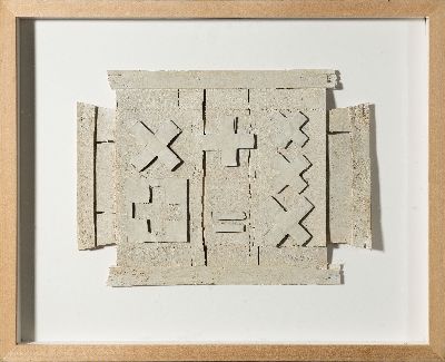 26917264k - Herbert Zangs, 1924-2003 Krefeld, Holzcollage mit mathematischen Zeichen, signiert mit ...