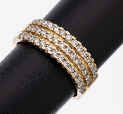 Image 26917427 - 14 kt Gold Brillant-Ring, GG 585/000, 42 Brillanten zus. ca. 0.52 ct Weiß/si, RW ...