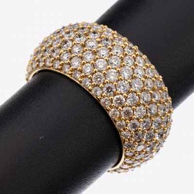 Image 18 kt Gold Brillant-Ring, GG 750/000, Brillanten zus. ca. 4.94 ct (grav.) ...