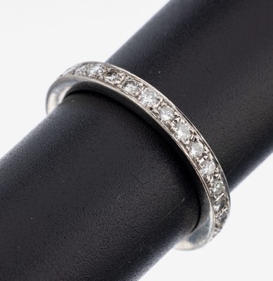 Image 18 kt Gold Brillant-Memoryring, WG 750/000,Brillanten zus. ca. 1.03 ct Weiß/si, ...
