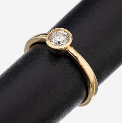 Image 14 kt Gold Brillant-Ring, WG 585/000, Brillant ca. 0.50 ct ...