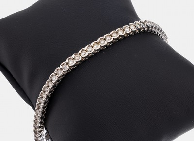 Image 26917546 - 14 kt Gold Brillant-Armband, WG 585/000, 60Brillanten zus. ca. 3.00 ct ...