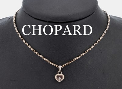Image 26917556 - 18 kt Gold CHOPARD Brillant-Anhänger, WG 750/000, Serie Happy Diamonds, ...