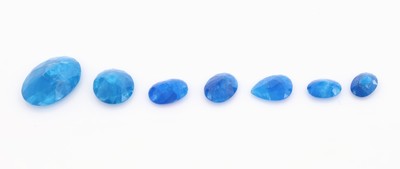 26917570a - Lot 7 lose Hauyne zus. ca. 4.07 ct, 1x oval- facett., 1x facett. Tropfen, 5x ovalfacett., ...