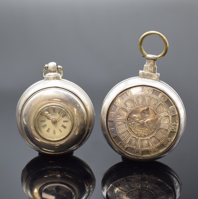 Image MOGINIE and THOMAS GLASE 2 English verge watches in silver, London/Birmingham according ...