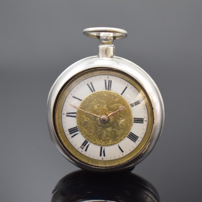 Image J.JEFFERSON englische Spindeluhr in Silber, London lt. Hallmark 1883, Geh. u. ...