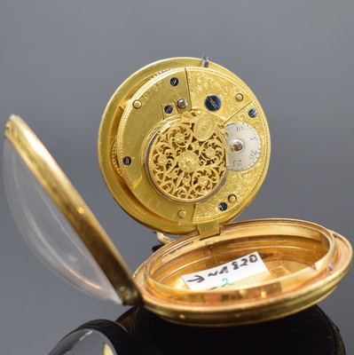 26917626c - 2 Spindeltaschenuhren davon eine mit Emailmalerei, Schweiz/Frankreich um 1820, 1x verg. ...