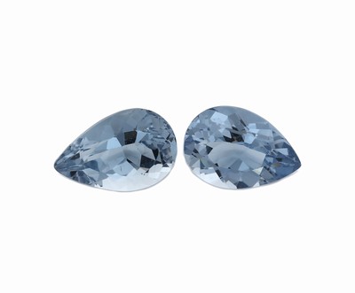 Image 26917633 - Lot 2 lose Aquamarine zus. ca. 8.68 ct, facett. Tropfen, in versch. Größen ...