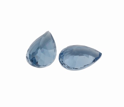 26917633a - Lot 2 lose Aquamarine zus. ca. 8.68 ct, facett. Tropfen, in versch. Größen ...