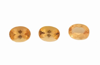 Image 26917678 - Lot 3 lose Imperial Topase zus. ca. 3.52 ct, ovalfacett., in versch. Größen ...
