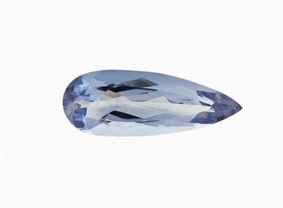 Image 26918358 - Loser Aquamarin ca. 34.56 ct, facett. Tropfen, 39.89 x 14.86 x 10.27 mm, Farbe Santa ...