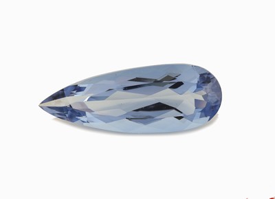 26918358a - Loser Aquamarin ca. 34.56 ct, facett. Tropfen, 39.89 x 14.86 x 10.27 mm, Farbe Santa ...