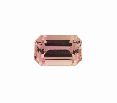 26918361c - Loser Kunzit, ca. 26.63 ct, im Octagon- Schliff, Pink, ca. 19.8 x 13.1 x 11.7 mm ...