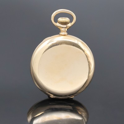 26918398a - WALTHAM offene Herrentaschenuhr in GG 585/000, USA um 1900, glattes Geh., Goldcuvette, ...