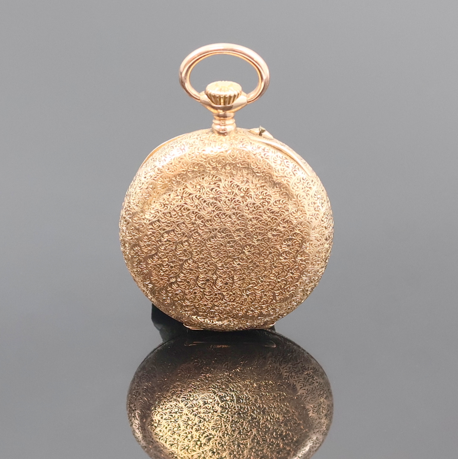 Detail a: VACHERON & CONSTANTIN offene Damentaschenuhr in RG 585/000, Schweiz um 1910, grav. 2- Deckel Goldgeh., Goldcuvette sign. "C. Reinholdt & Sohn, ...